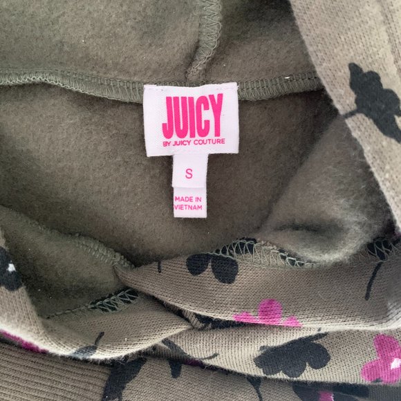 JUICY COUTURE FLORAL CROPPED HOODIE - Picture 3 of 3